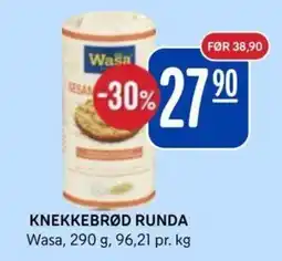Rema 1000 Wasa knekkebrød runda tilbud