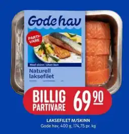 Rema 1000 Gode hav Naturell laksefilet tilbud