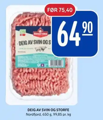 Deig av svin og storfe