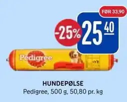 Rema 1000 Pedigree hundepølse tilbud