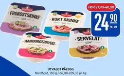 Rema 1000 Nordford utvalgt pålegg tilbud