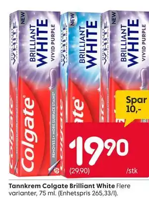 Tannkrem Colgate Brilliant White