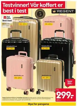 Regent Premium kofferter i forskjellige størrelser