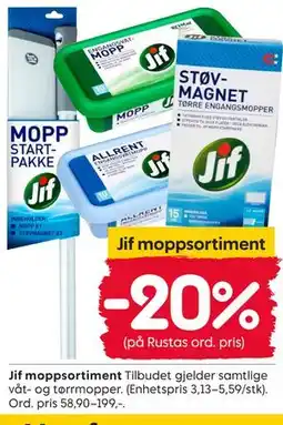 Rusta Jif moppsortiment tilbud