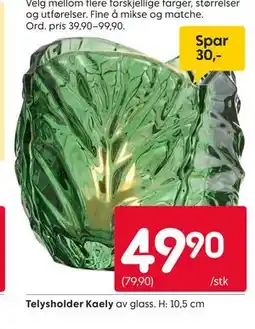 Rusta Telysholder Kaely tilbud
