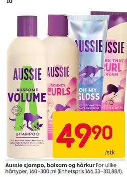 Rusta Aussie sjampo, balsam og hårkur tilbud