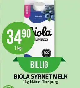 Kiwi BIOLA SYRNET MELK tilbud