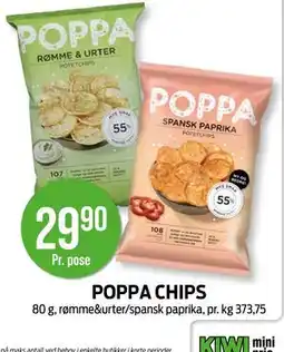 Kiwi POPPA CHIPS tilbud