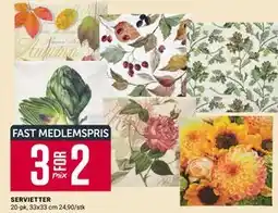 Europris SERVIETTER tilbud