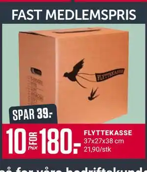 Europris FLYTTEKASSE, Medlemspris tilbud