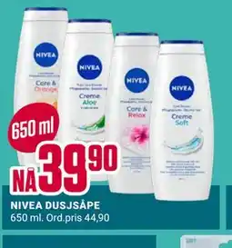 Europris NIVEA DUSJSÅPE tilbud