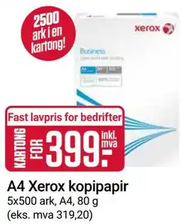 Europris A4 Xerox kopipapir tilbud