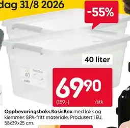 Rusta Oppbevaringsboks BasicBox tilbud
