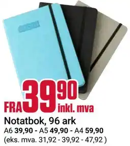 Europris Notatbok, 96 ark tilbud