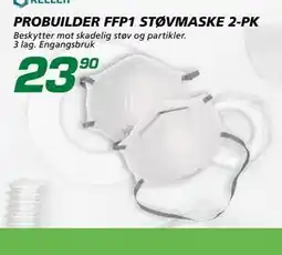Coop Byggmix PROBUILDER FFP1 STØVMASKE 2-PK tilbud