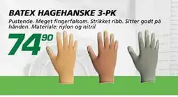 Coop Byggmix BATEX HAGEHANSKE 3-PK tilbud