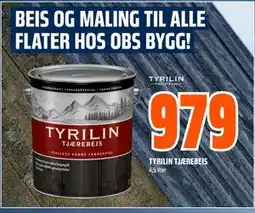 Obs Bygg TYRILIN TJÆREBEIS tilbud
