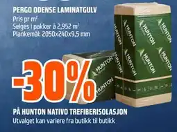 Obs Bygg 30% PÅ HUNTON NATIVO TREFIBERISOLASJON tilbud