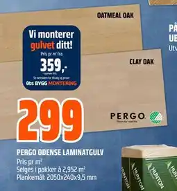 Obs Bygg PERGO ODENSE LAMINATGULV tilbud