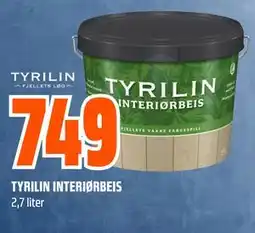 Obs Bygg TYRILIN INTERIØRBEIS tilbud
