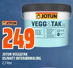 Obs Bygg JOTUN VEGG&TAK 05/MATT INTERIØRMALING tilbud