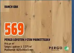 Obs Bygg PERGO LOFOTEN 1-STAV PARKETTGULV tilbud