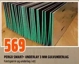 Obs Bygg PERGO SMART+ UNDERLAY 3 MM GULVUNDERLAG tilbud