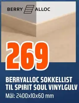 Obs Bygg BERRYALLOC SOKKELLIST TIL SPIRIT SOUL VINYLGULV tilbud