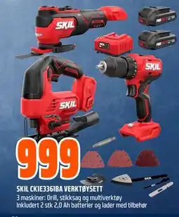 Obs Bygg SKIL CK1E3361BA VERKTØYSETT tilbud