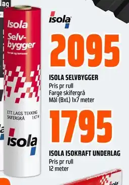 Obs Bygg ISOLA SELVBYGGER tilbud