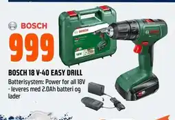 Obs Bygg BOSCH 18 V-40 EASY DRILL tilbud