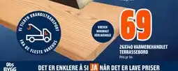 Obs Bygg 26X140 VARMEBEHANDLET TERRASSEBORD tilbud