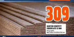 Obs Bygg HUNTON VINDTETT FIBERPLATE 12 MM tilbud