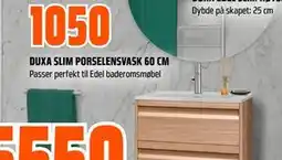 Obs Bygg DUXA SLIM PORSELENSVASK 60 CM tilbud
