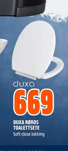 Obs Bygg DUXA RØROS TOALETTSETE tilbud