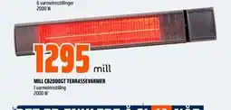 Obs Bygg MILL CB2000GT TERRASSEVARMER tilbud