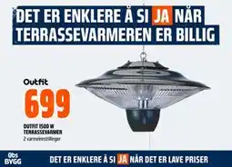 Obs Bygg OUTFIT 1500 W TERRASSEVARMER tilbud
