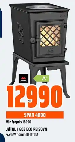 Obs Bygg JØTUL F 602 ECO PEISOVN tilbud