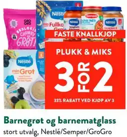Jacobs Barnegrøt og barnematglass tilbud