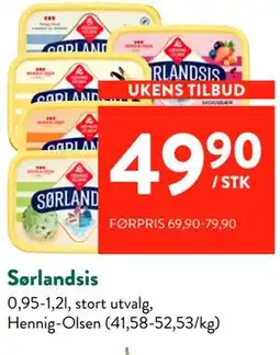 Jacobs Sørlandsis tilbud
