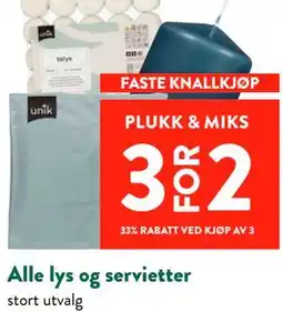 Jacobs Alle lys og servietter tilbud