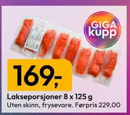Gigaboks Lakseporsjoner 8 x 125 g tilbud