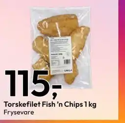 Gigaboks Torskefilet Fish ’n Chips 1 kg tilbud