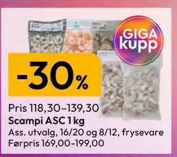 Gigaboks Scampi ASC 1 kg tilbud