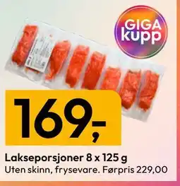 Gigaboks Lakseporsjoner 8 x 125 g tilbud