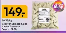 Gigaboks Vegetar Samosa 1,5 kg tilbud