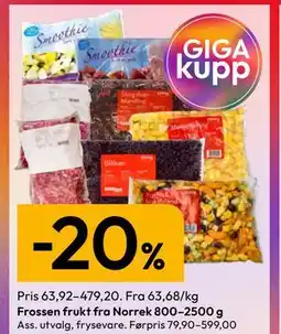 Gigaboks Frossen frukt fra Norrek 800–2500 g tilbud