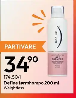 Gigaboks Define tørrshampo 200 ml tilbud