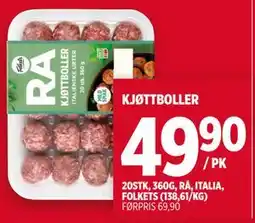 Meny KJØTTBOLLER tilbud