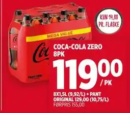 Meny COCA-COLA ZERO 8PK tilbud
